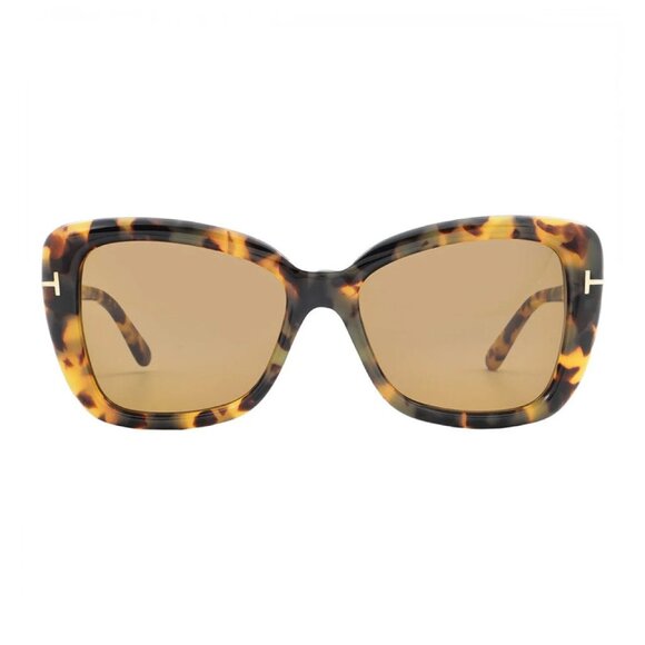 NEW TOM FORD SUNGLASSES, FT1008 55J HAVANA WOMEN EYEWEAR TF1008 55J